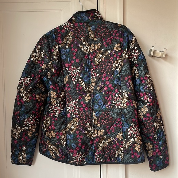Lands' End Floral Quilted Women's Jacket Coat Puffer - Picture 5 of 5